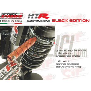 Front shock absorber CARBONE HTR Vespa PX, T5, LML - BLACK EDITION