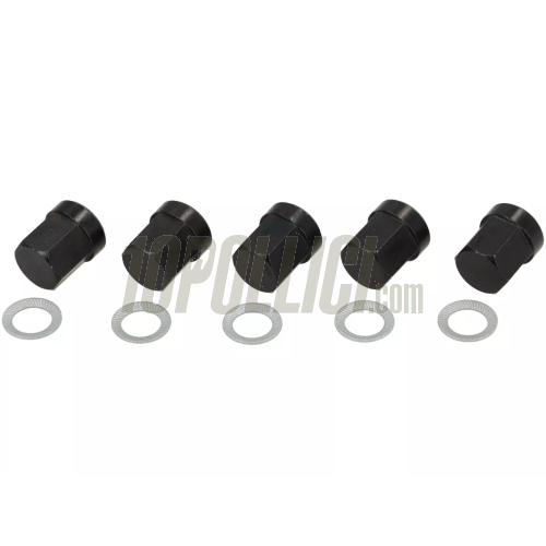 Nuts set BGM PRO M8x1.25 for Vespa tubeless rims - black - 5 pieces
