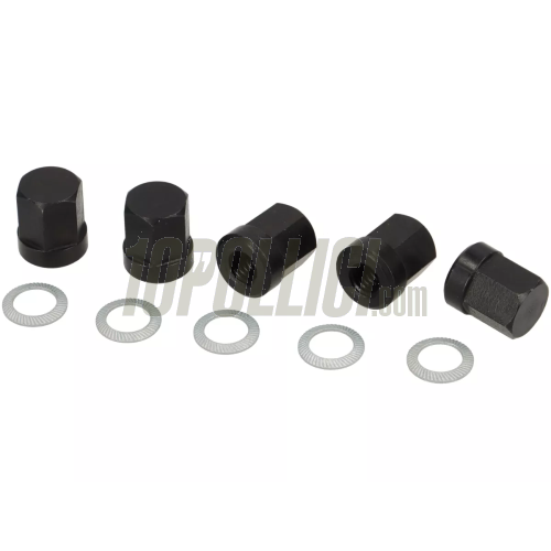 Nuts set BGM PRO M8x1.25 for Vespa tubeless rims - black - 5 pieces