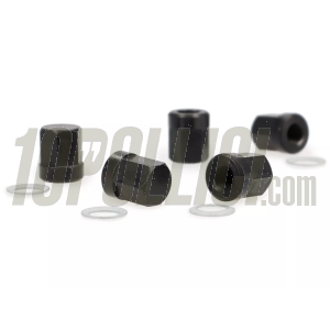 Nuts set BGM PRO M8x1.25 for Vespa tubeless rims - black - 5 pieces