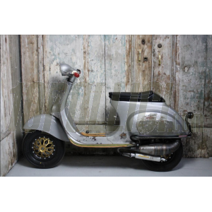 Sella NISA Black Diamond per Vespa 50, Special, Et3 Primavera - Cuscino nero e telaio in ABS verniciabile