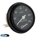ContaKm SIP Classic Vespa PK 50-125 S, SS, cornice nera - 120 km/h