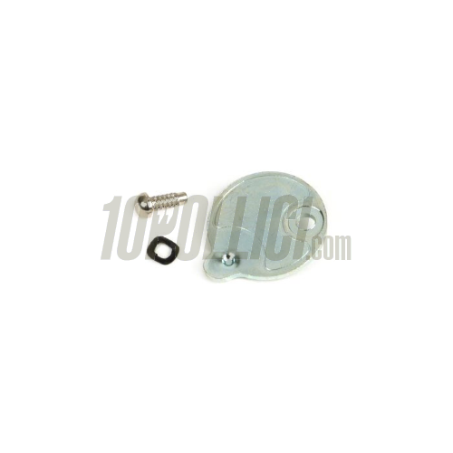 Cover for steering lock round Ø=22mm, rivet Ø=2,7mm Vespa 50 L (V5A1T to 580000), 50 N (V5A1T to 236000), 90 (V9A1T to 31300), 125 Primavera (VMA2T to 28959)