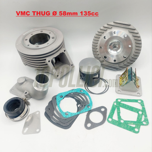 Racing cylinder VMC THUG-58 135cc 58x51, Vespa 50, Special, 90, 125 Primavera, ET3