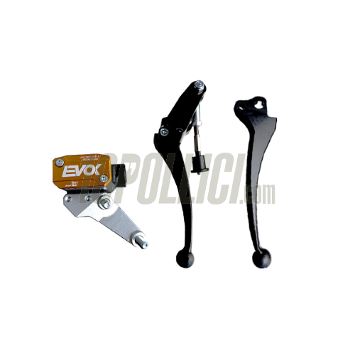 EVOK IRON BRAKE P11 HYDRAULIC BRAKE PUMP FOR VESPA 50 SPECIAL - BLACK AND ORANGE