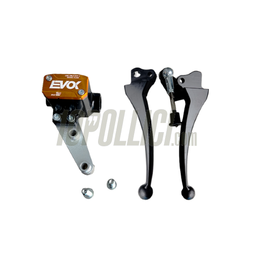 POMPA FRENO IDRAULICA EVOK IRON BRAKE P11 PER VESPA PX - NERO E ARANCIO