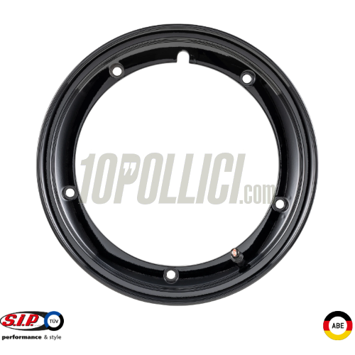 Cerchio in lega tubeless 2.0 SIP 2.10-10 Vespa 50, 125 ET3 Primavera, PK, PX, T5 - nero lucido