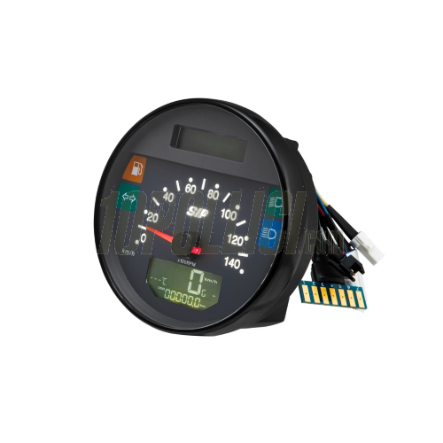 Speedometer rev counter SIP 2.1 "Lusso Style" for Vespa PX Lusso, 14.000rpm, face: grey, 140 km/h - suitable for PX '98, MY, '11