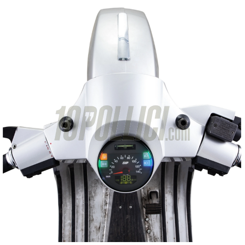 Speedometer rev counter SIP 2.1 "Lusso Style" for Vespa PX Lusso, 14.000rpm, face: grey, 140 km/h - suitable for PX '98, MY, '11