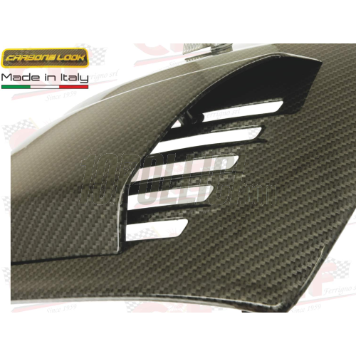 Side panel door and air conveyor set for Vespa 50, Special, 90, 125 ET3 Primavera CARBONE LOOK