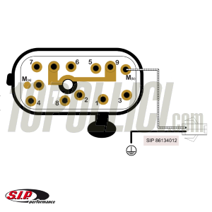 Devio luce SIP Conversion stile GL Vespa 50, Special, 90, 125 ET3 Primavera, VNA, VBA, TS, Rally, per accensioni elettroniche, con pulsante comando per contachilometri SIP