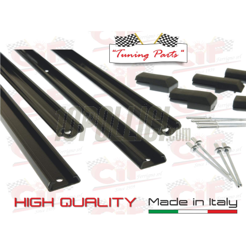 Floor runner kit CIF Vespa PK 50-125, S, SS, ETS, Automatica - semi-gloss black