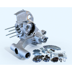 Engine casing POLINI  Vespa PX 125, 150, reed valve - With mixer/electric start predisposition