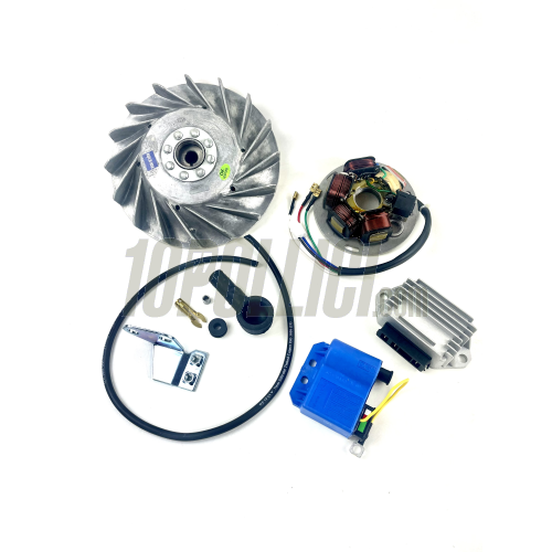 Ignition 12V conversion to electronic ignition for Vespa P125X, P150X, P200E with blinkers, no battery