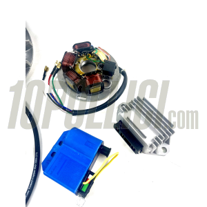 Ignition 12V conversion to electronic ignition for Vespa P125X, P150X, P200E with blinkers, no battery