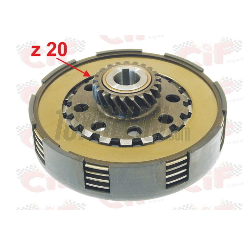 Frizione 8 molle z20 denti CIF Vespa PX125, 150, 200, COSA
