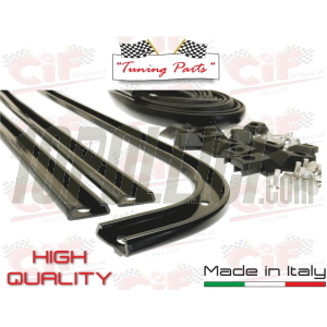 Floor runner kit Vespa PX "HIGH QUALITY" CIF - semigloss black - terminal pads with holes