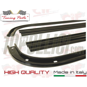 Floor runner kit Vespa PX "HIGH QUALITY" CIF - semigloss black - terminal pads with holes