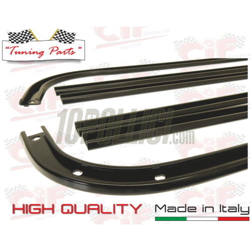 Floor runner kit Vespa PX "HIGH QUALITY" CIF - semigloss black - terminal pads with holes