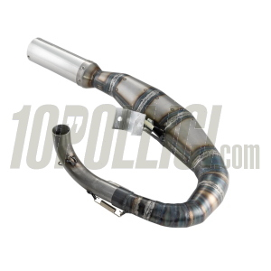 Espansione racing SIP PERFORMANCE Vespa PX125-150, Sprint, GTR, GT, TS, acciaio verniciato trasparente, silenziatore inox
