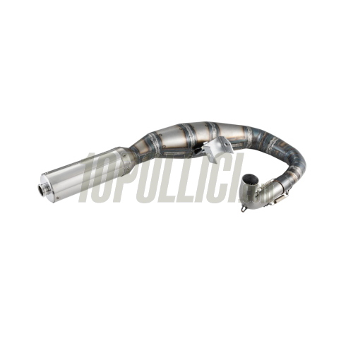 Espansione racing SIP PERFORMANCE Vespa PX125-150, Sprint, GTR, GT, TS, acciaio verniciato trasparente, silenziatore inox