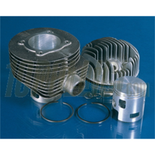 Cylinderkit POLINI 177cc iron cast, d.63 stroke 57, SIDE PLUG ANGLE head + POLINI ORIGINAL exhaust Vespa 125 PX, TS, Sprint V. 