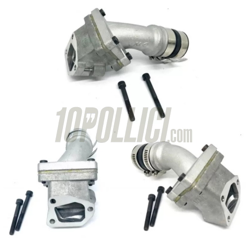 Intake manifold reed valve VMC Ø24 Vespa 50, Special, 90, 125 ET3 Primavera  - 3 holes - for 26/28mm carburetors
