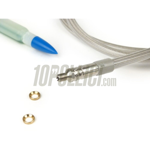 Tubo freno in treccia metallica SPIEGLER Modular per freni a disco - 1400mm - guaina trasparente