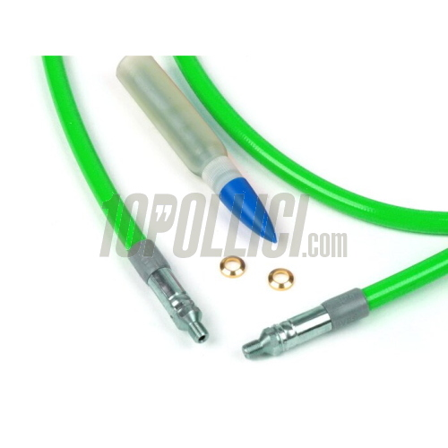 Tubo freno in treccia metallica SPIEGLER Modular per freni a disco - 1400mm - verde