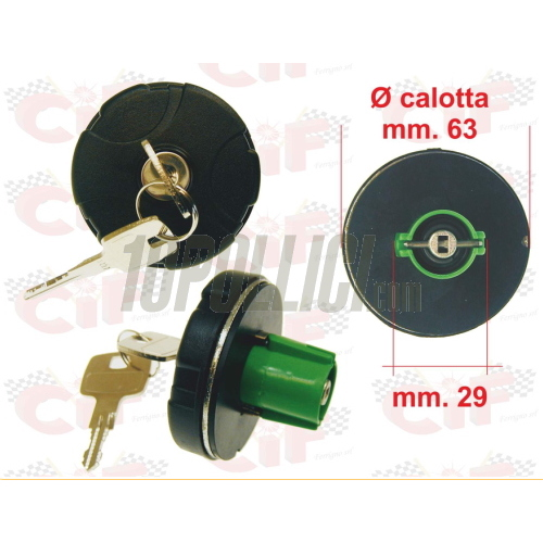Tappo serbatoio  PIAGGIO APE 50 EURO2 - con serratura con chiave