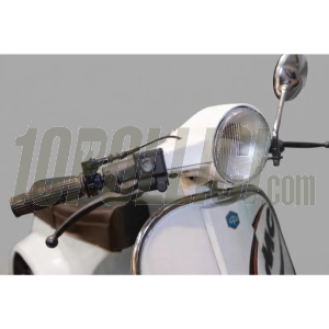 Brake master cylinder set "Total Black" VMC for front disc brakes on Vespa Smallframe and Largeframe