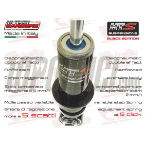 Front shock absorber CARBONE HTS Vespa Vespa 50, Special, 90, 125 Primavera, ET3, PK S - SPORT BLACK EDITION