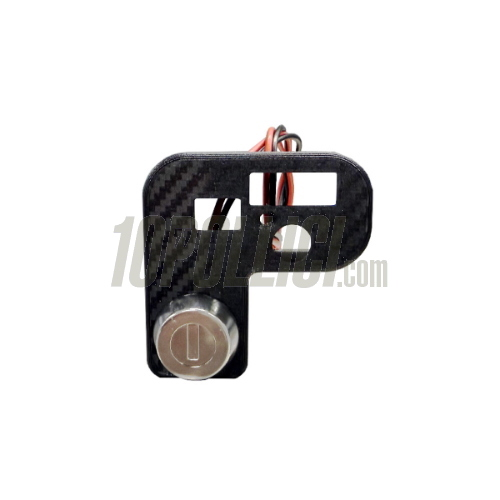 Devio luce EVOK IRON SWITCH Vespa 50 N/L/R, 125 Primavera, ET3, GL, Sprint, GT, Super, Sprint Veloce, GTR, TS, Rally - con commutatore chiave - fibra di carbonio