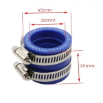 Manicotto in silicone telato collettore VMC Øi=30/30mm, Øe=45mm, L=35mm