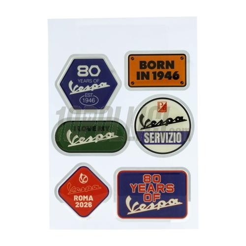 Stickers set 80years of Vespa - SERVIZIO