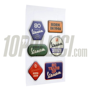 Stickers set 80years of Vespa - SERVIZIO