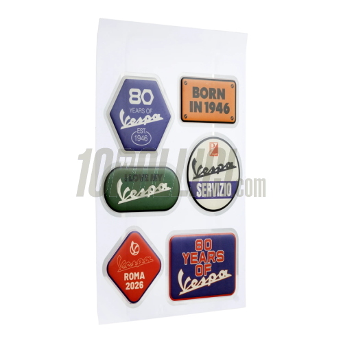 Stickers set 80years of Vespa - SERVIZIO