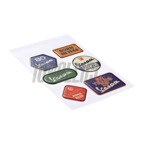 Stickers set 80years of Vespa - SERVIZIO