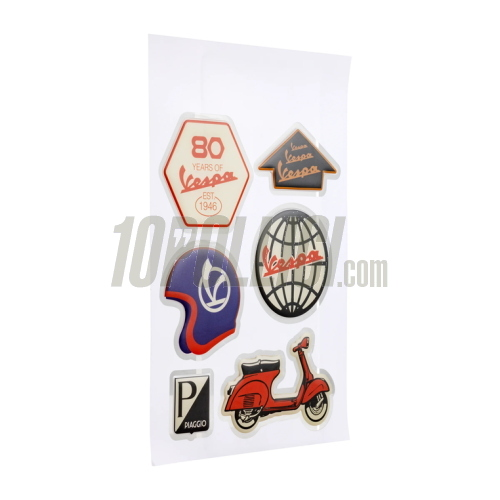 Set di adesivi 80years of Vespa - globo