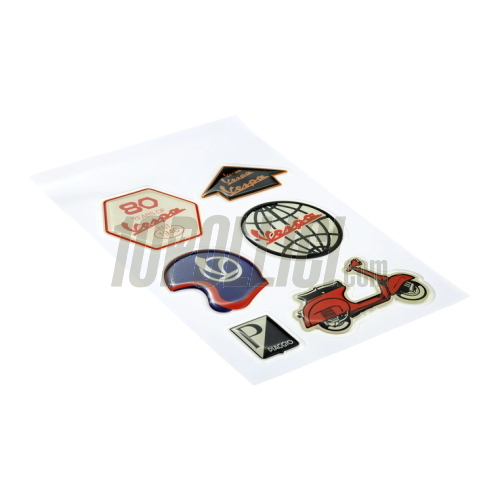 Set di adesivi 80years of Vespa - globo