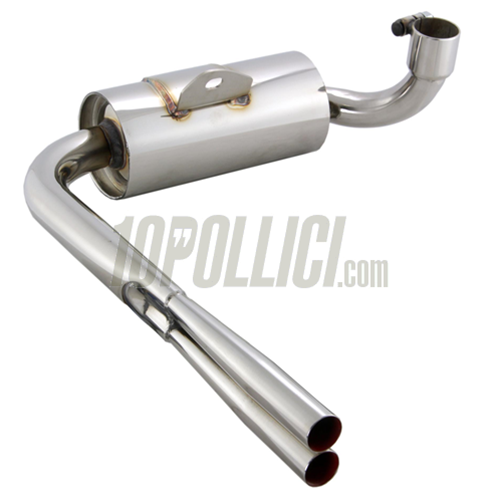 Racing exhaust SIP "Vintage" Vespa VNA, VBA, Sprint, GL, PX, PE - stainless steel