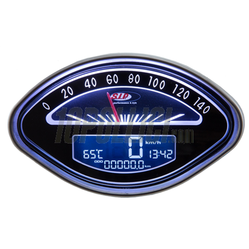Speedometer rev counter SIP 2.0 for Vespa VBA, VBB, GL, GS, SS, Sprint, 14.000rpm, face: black