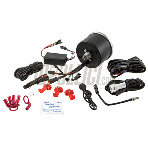 Speedometer rev counter SIP 2.0 for Vespa PX 1 series, 14.000rpm, face: black, ring chrome