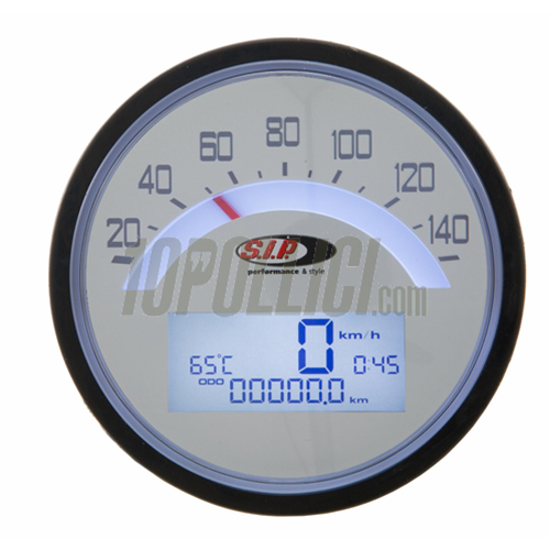 Speedometer rev counter SIP 2.0 for Lambretta LI 125-150 1 e 2 serie, TV 175 1 serie, 14.000rpm, face: white