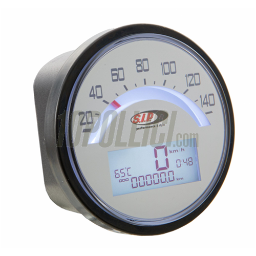 Speedometer rev counter SIP 2.0 for Lambretta LI 125-150 1 e 2 serie, TV 175 1 serie, 14.000rpm, face: white