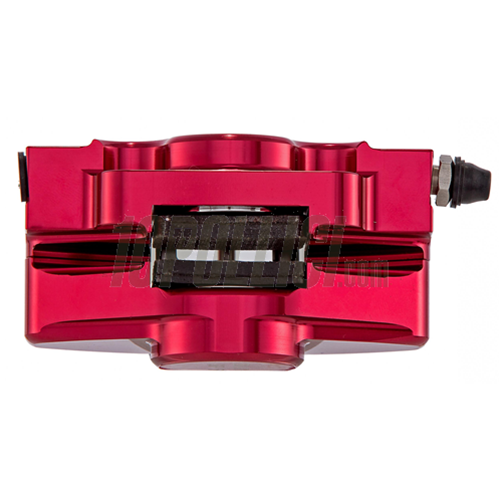 Brake caliper SIP 2 pistons Ø 31,5 mm, Vespa PX '98, MY, '11, kit GRIMECA - red anodized
