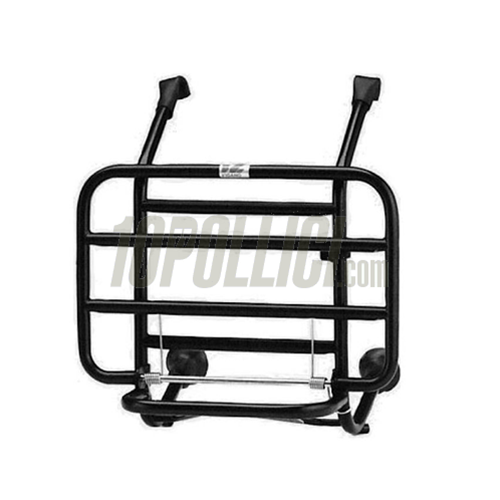 Front luggage carrier for Vespa 50, 90, 125 ET3 Primavera, PK, Sprint, Super, Rally, GT, GL, GS, TS, PX, PE, T5, LML, distance to frame 15cm - black