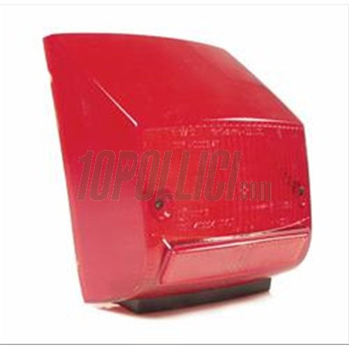 Lente fanale posteriore Vespa PX, Arcobaleno, Lusso, '98, con omologazione - rosso