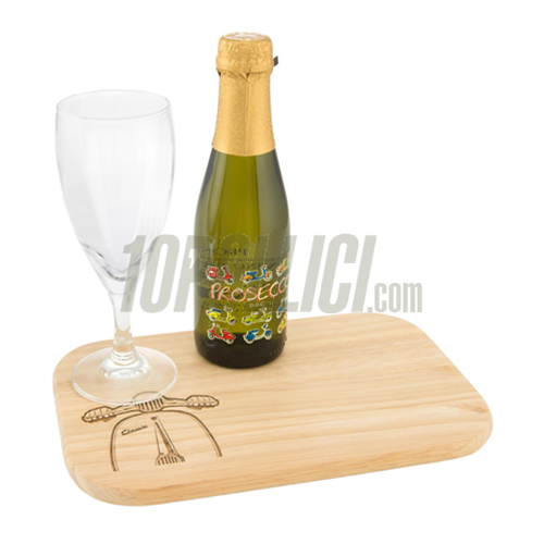Chopping Board SIP with Vespa motiv, wood, 230x150 mm, h 10 mm