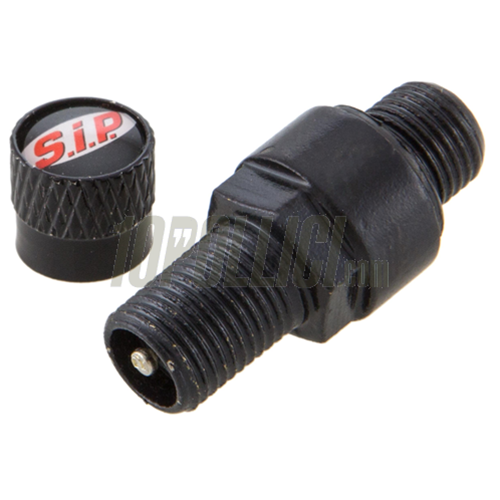 Valve for SIP tubeless rims - screwable, black